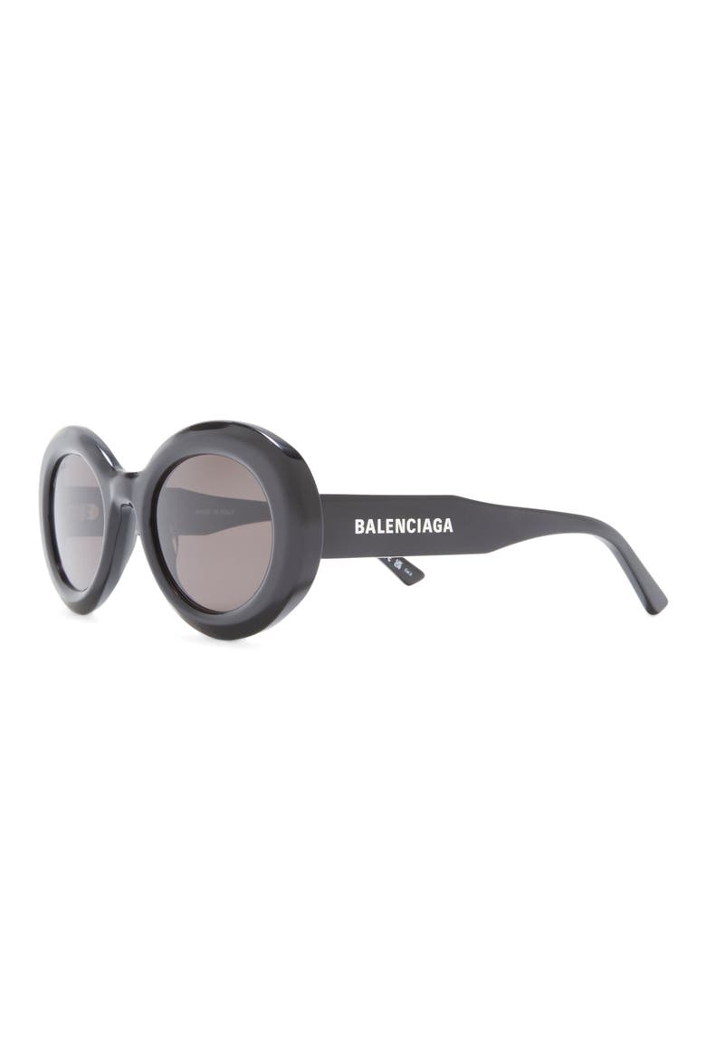 50mm Round Sunglasses, Alternate, color, BLACK BLACK GREY