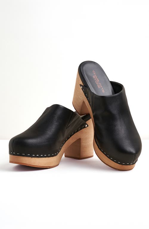 Charlotte Stone Marlo Platform Clog In Black