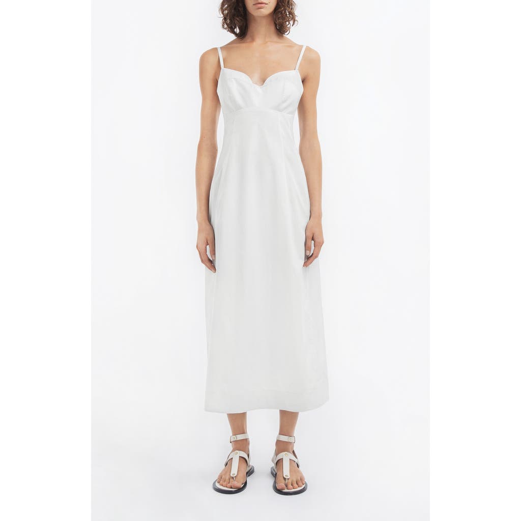 Co Bustier Midi Dress In White