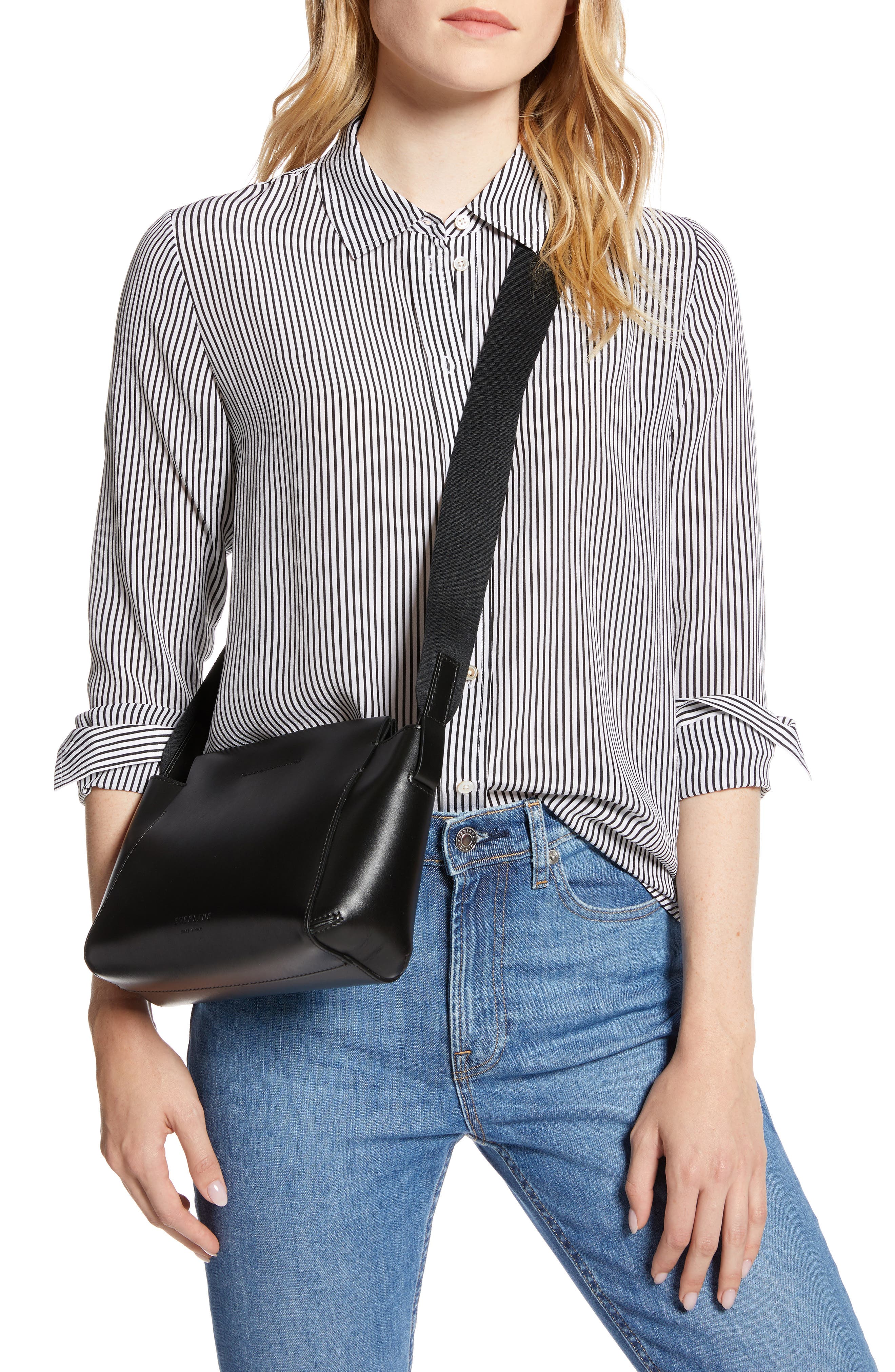 Everlane Mini The Form Leather Crossbody Bag, Alternate, color, 