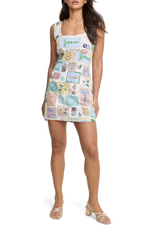 Ciara Mixed Print Minidress