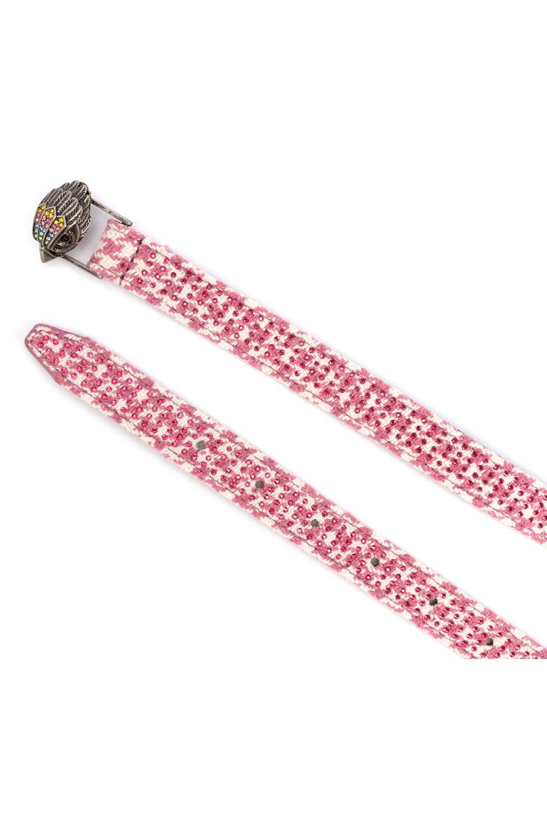 Kurt Geiger London Crystal Houndstooth Belt, Alternate, color,