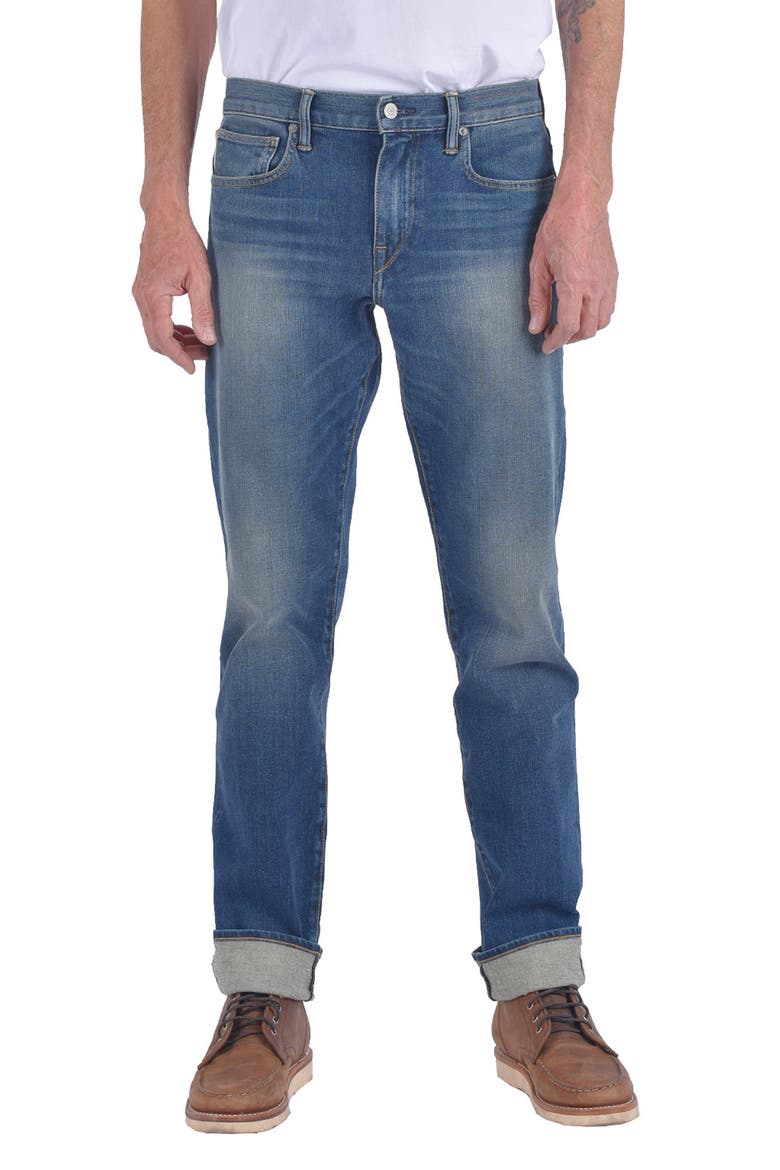 The Hammer Straight 10.5-Ounce Stretch Selvedge Baggy Jeans, Main, color, RAIN