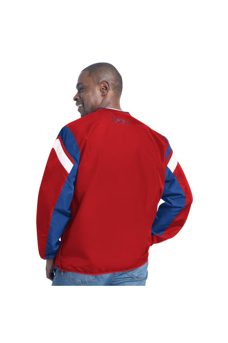 Men's G-III Sports by Carl Banks Red Philadelphia Phillies Double Coverage V-Neck Pullover, Alternate, color, Red
