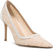 Stuart Weitzman Stuart Power 85 Lace Pointed Toe Pump