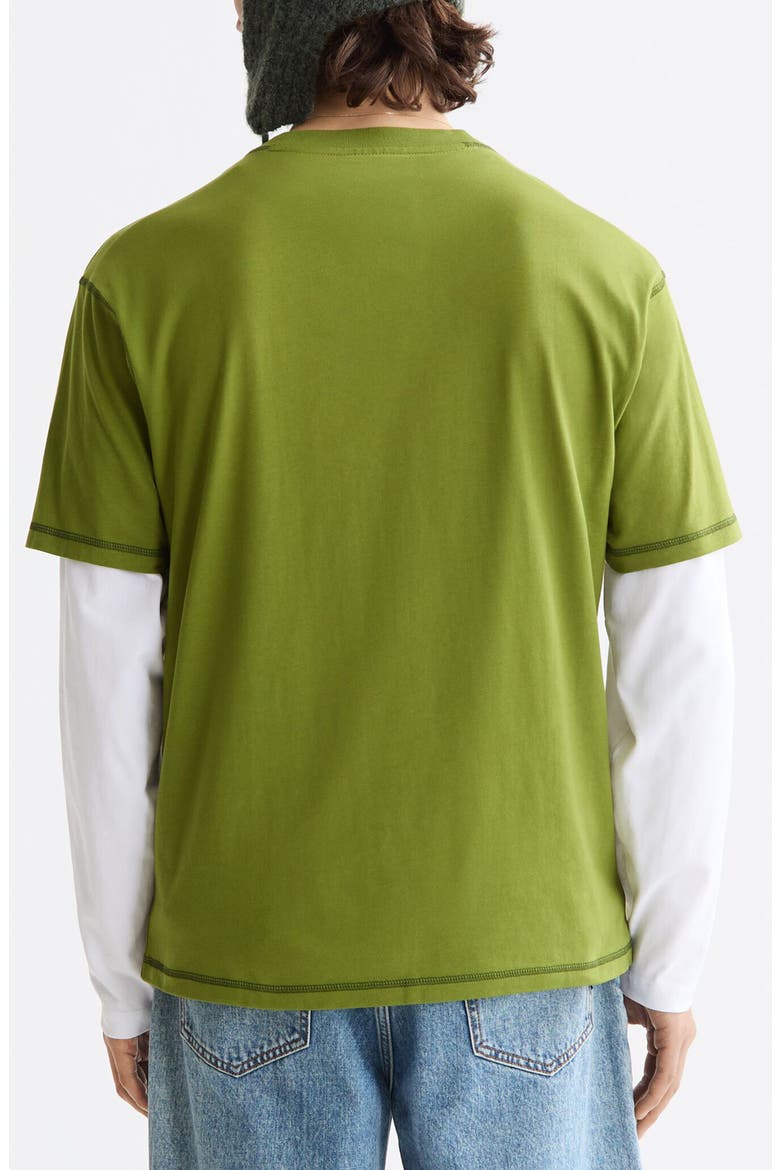 Relaxed Fit Cotton Logo T-Shirt, Alternate, color, CALLA GREEN
