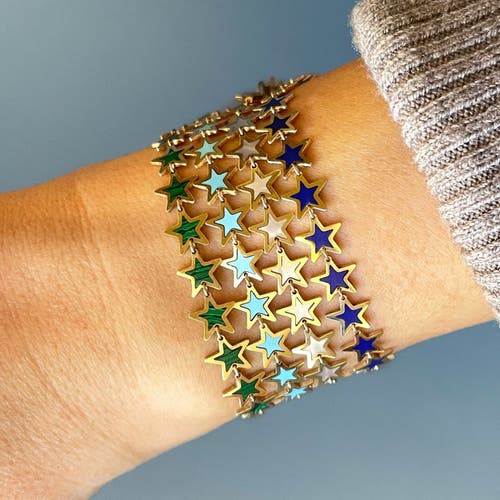 The Lovery Fine Jewelry Lapis Star Bracelet In Blue