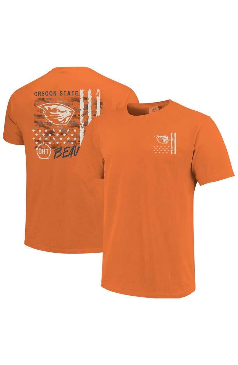 IMAGE ONE Men
s  Orange Oregon State Beavers Comfort Colors OHT Camo Overlay T-Shirt, Main, color, Orange