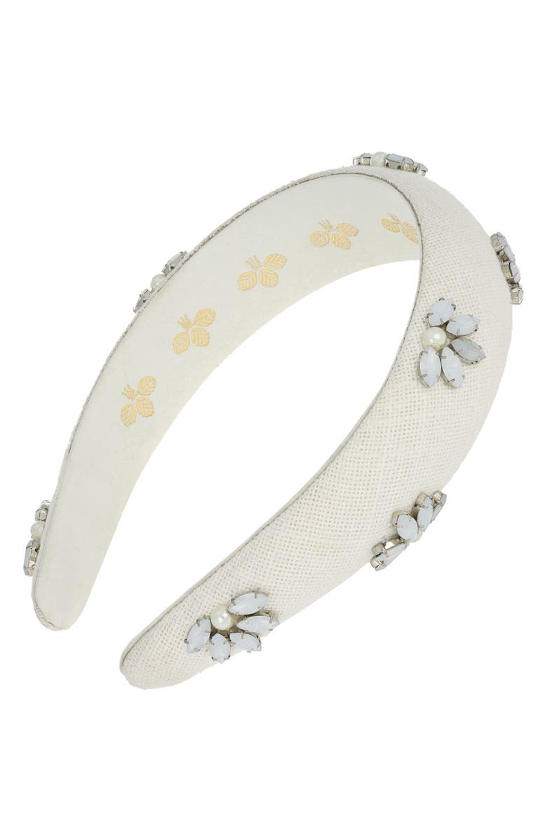 L. Erickson Midsummer Wide Headband, Main, color, Cream
