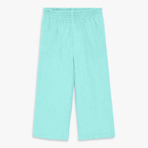 Kids Cotton Gauze Cropped Easy Pant (Toddler, Little Kid, Big Kid)