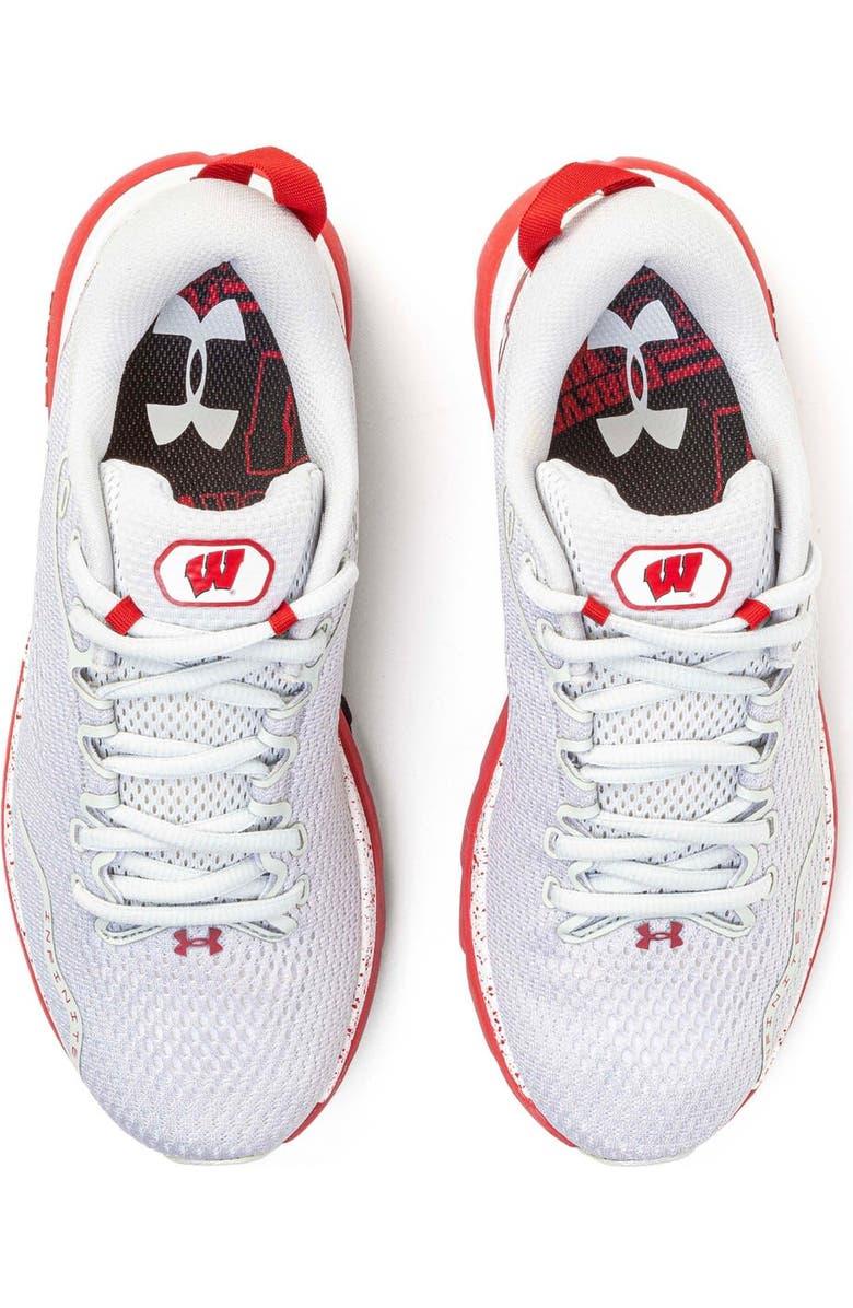 Under Armour Gray Wisconsin Badgers Infinite 5 Running Shoes, Alternate, color,