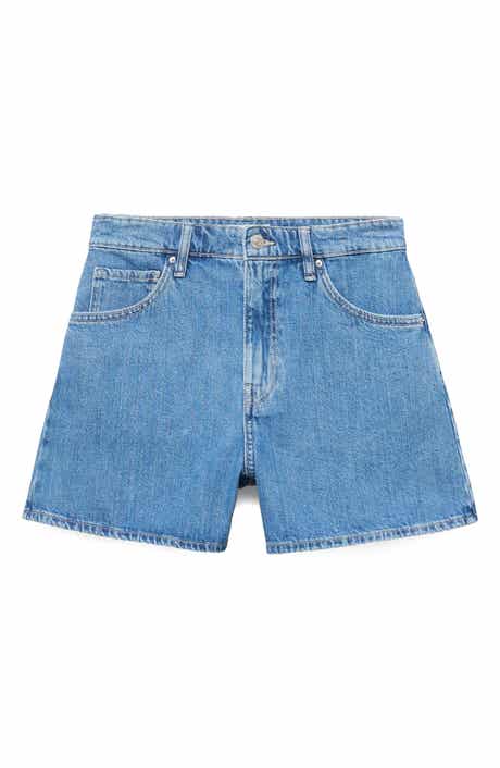 MANGO High Waist Denim Shorts