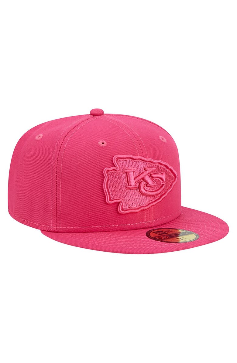 New Era Men's New Era Pink Kansas City Chiefs Color Pack 59FIFTY Fitted Hat, Alternate, color, 