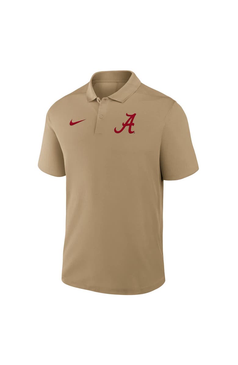 Nike Men's Nike Tan Alabama Crimson Tide Primetime Victory Primary Logo Performance Polo, Alternate, color, Tan