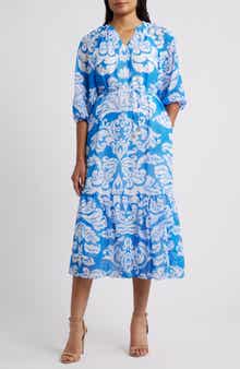Julia Jordan Paisley Floral Tiered Maxi Dress