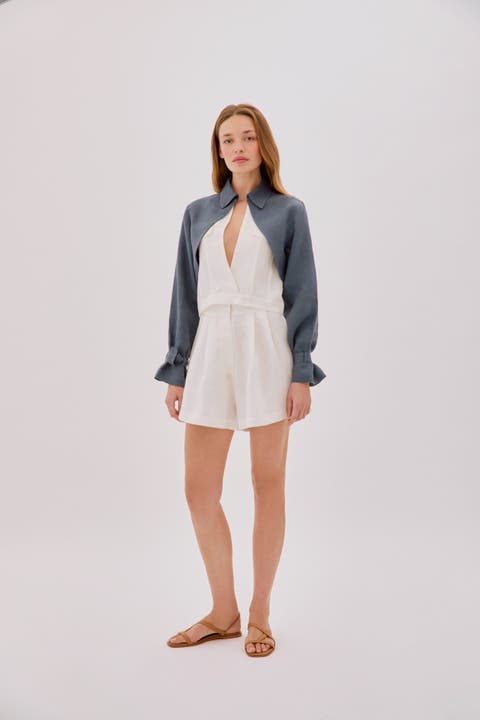 Claudia Linen Flare Shorts