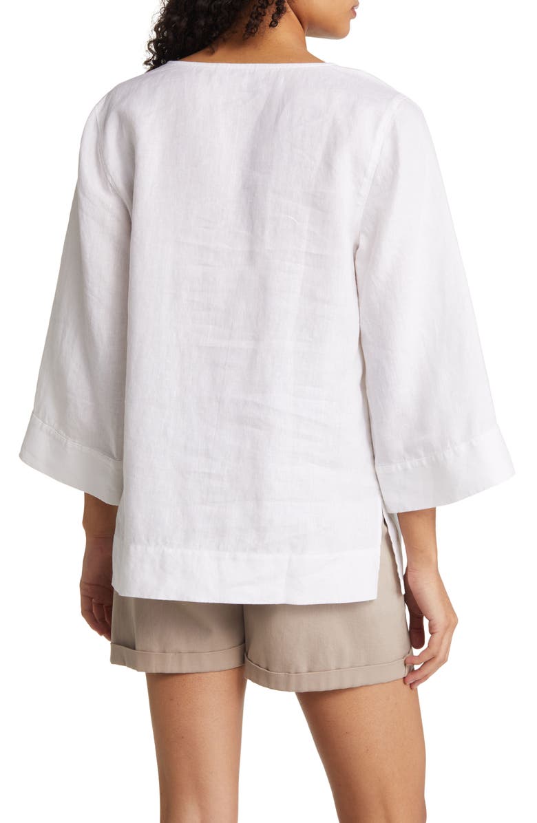 Tommy Bahama Costalina Lace-Up Linen Tunic, Alternate, color, 
