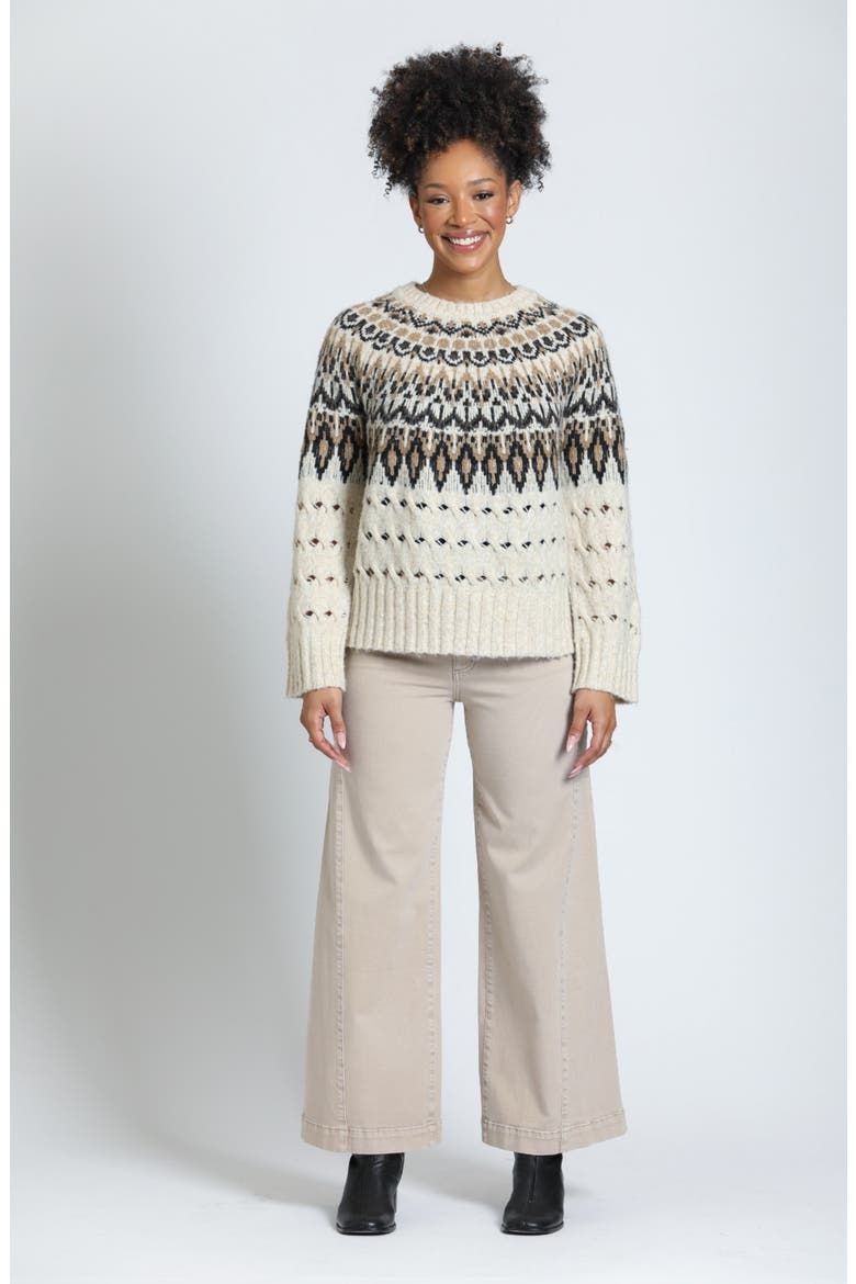 Godet Wide Leg Jeans, Alternate, color, ANTIQUE BEIGE