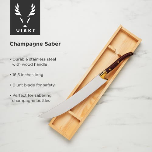 Viski Champagne Saber In Silver