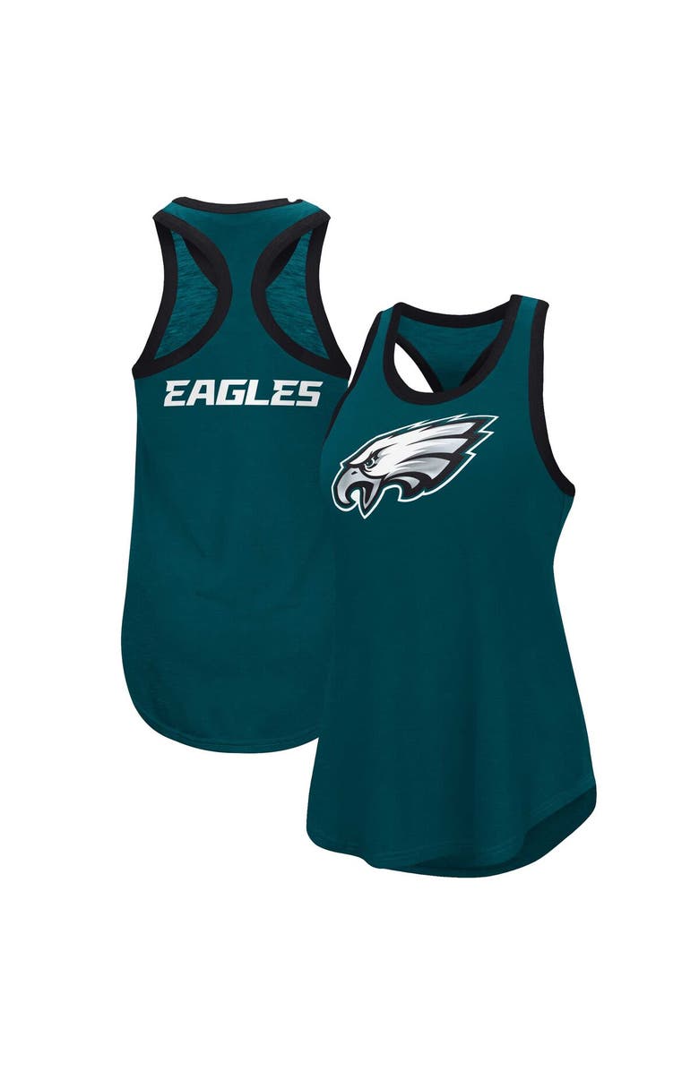 G-III 4HER BY CARL BANKS Women's G-III 4Her by Carl Banks Midnight Green Philadelphia Eagles Team Tater Tank Top, Main, color, 