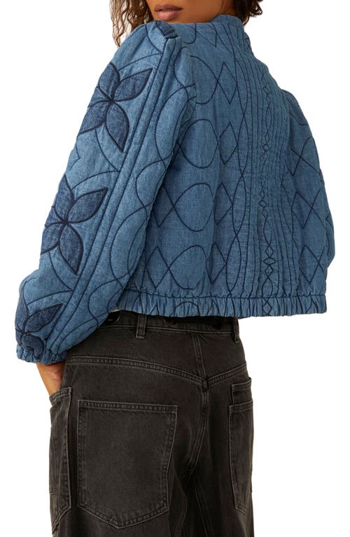 Free People Quinn Quilted Cotton Denim Jacket