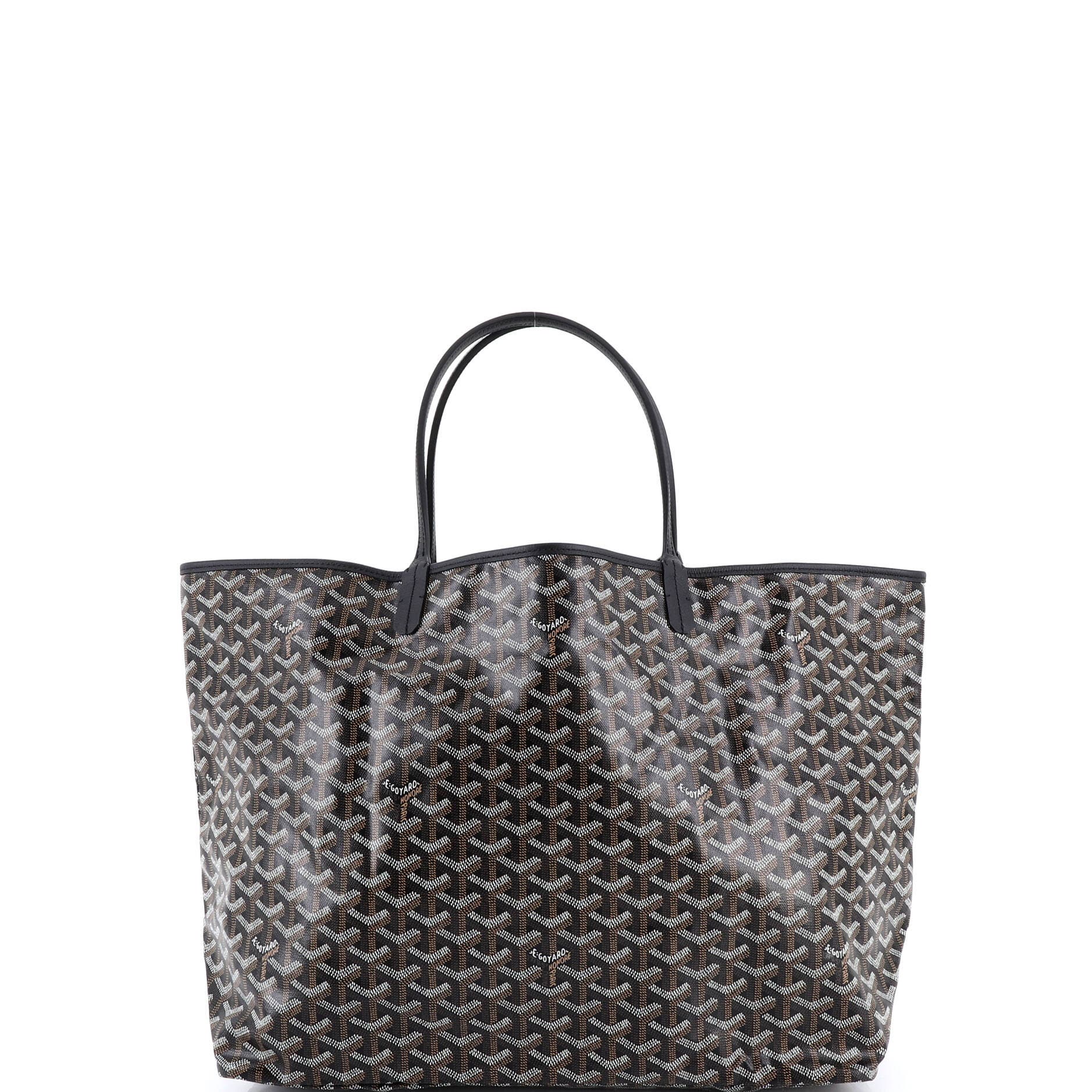 Pre-Owned Goyard Saint Louis Tote Coated Canvas GM, Alternate, color, Black