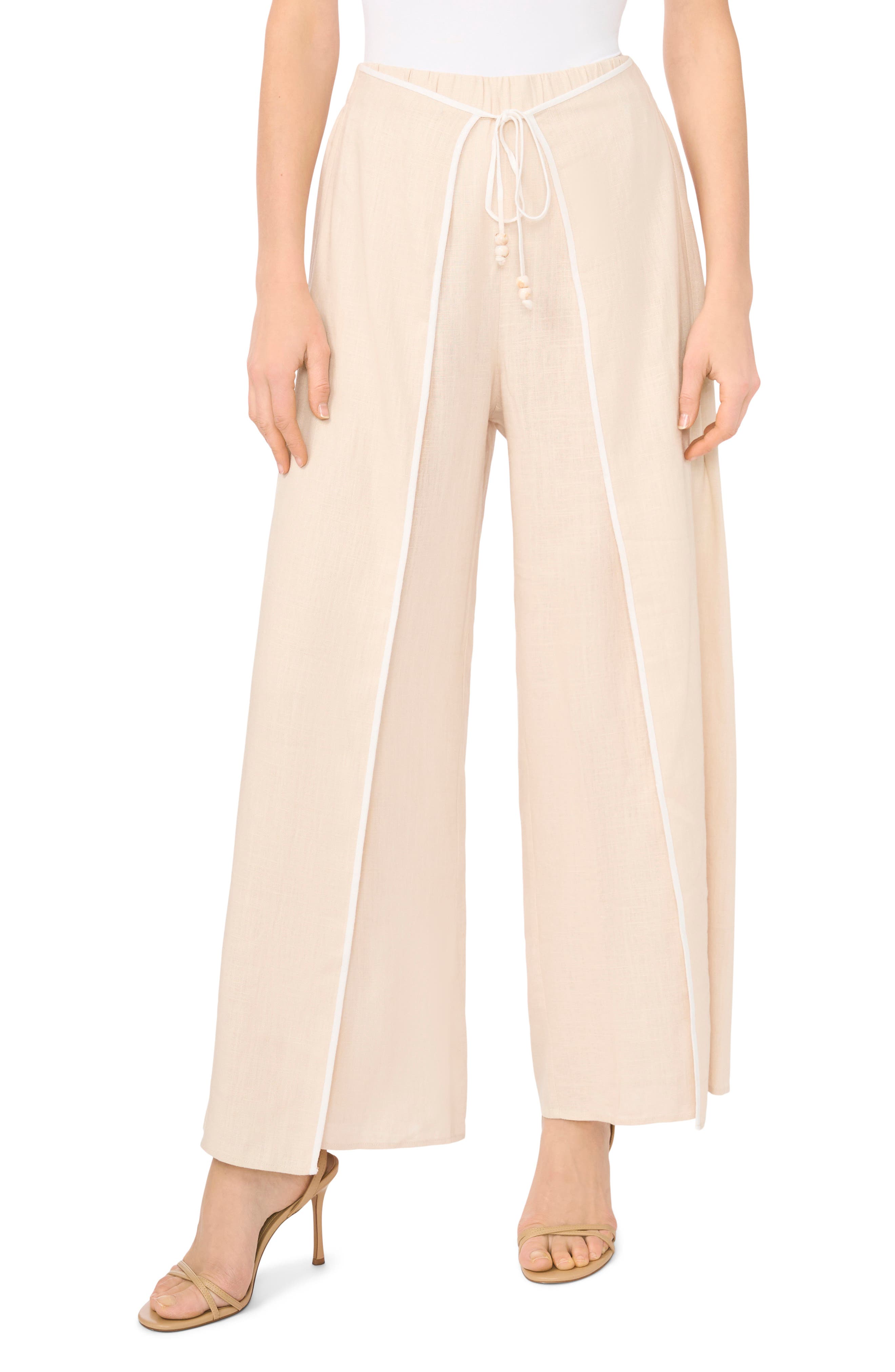 Halogen® Tie Waist Wide Leg Pants