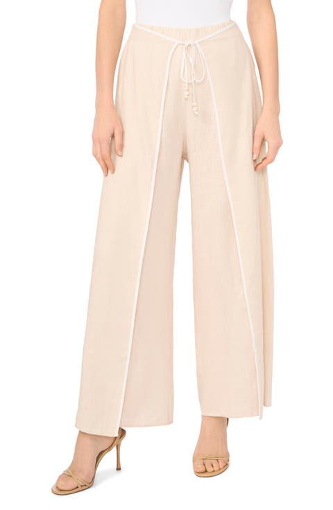 Tie Waist Wide Leg Pants