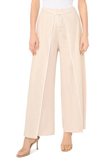 Halogen ® Tie Waist Wide Leg Pants In Gray