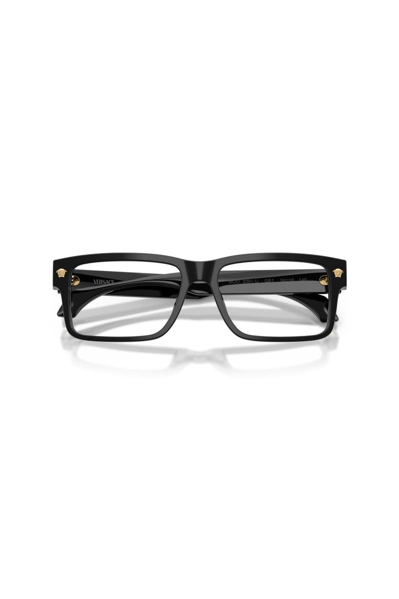 56mm Rectangle optical glasses, Alternate, color, Black