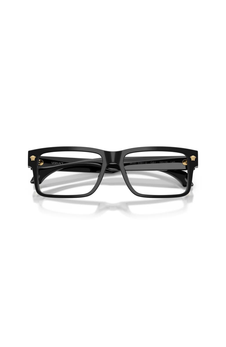 Versace 54mm Rectangle optical glasses, Alternate, color, Black