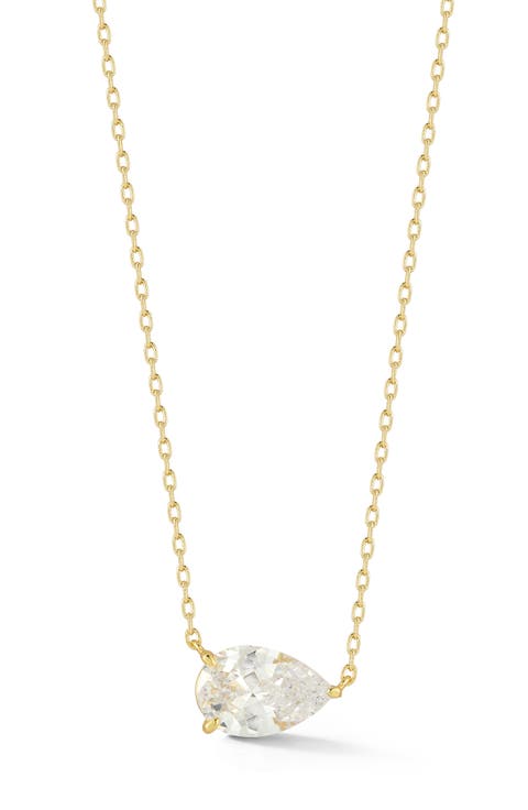Pear Cubic Zirconia Pendant Necklace