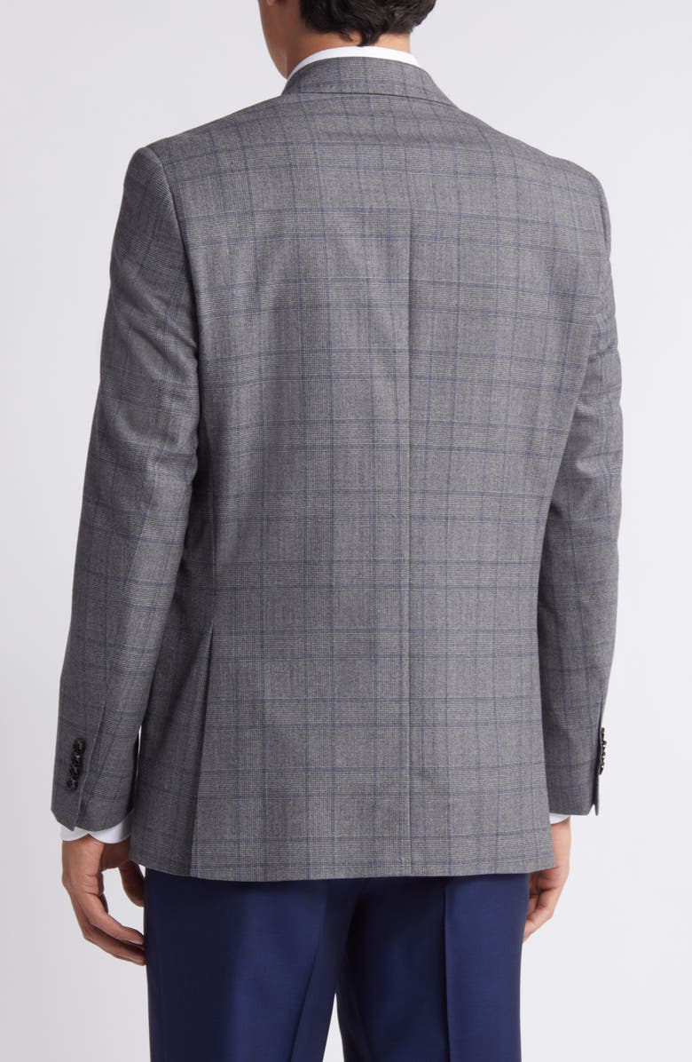 Ted Baker London Jay Slim Fit Glen Plaid Stretch Wool Sport Coat, Alternate, color, Grey