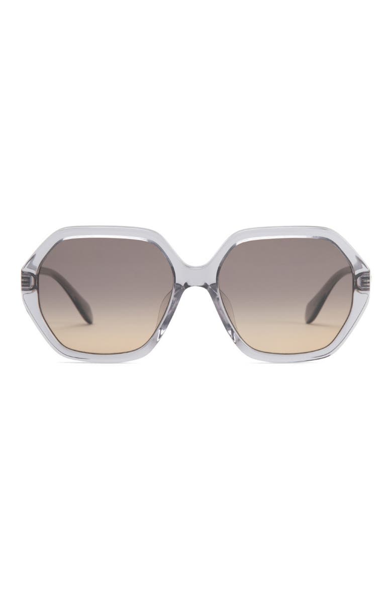 Noela Low Bridge Wide Width 58mm Polarized Oversized Sunglasses video