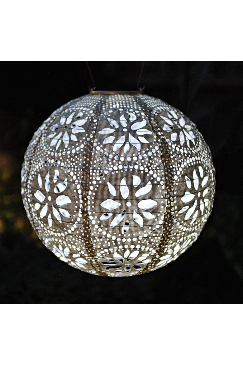 Soji Stella - Boho Globe Solar Lantern, Alternate, color, Metallic Blue