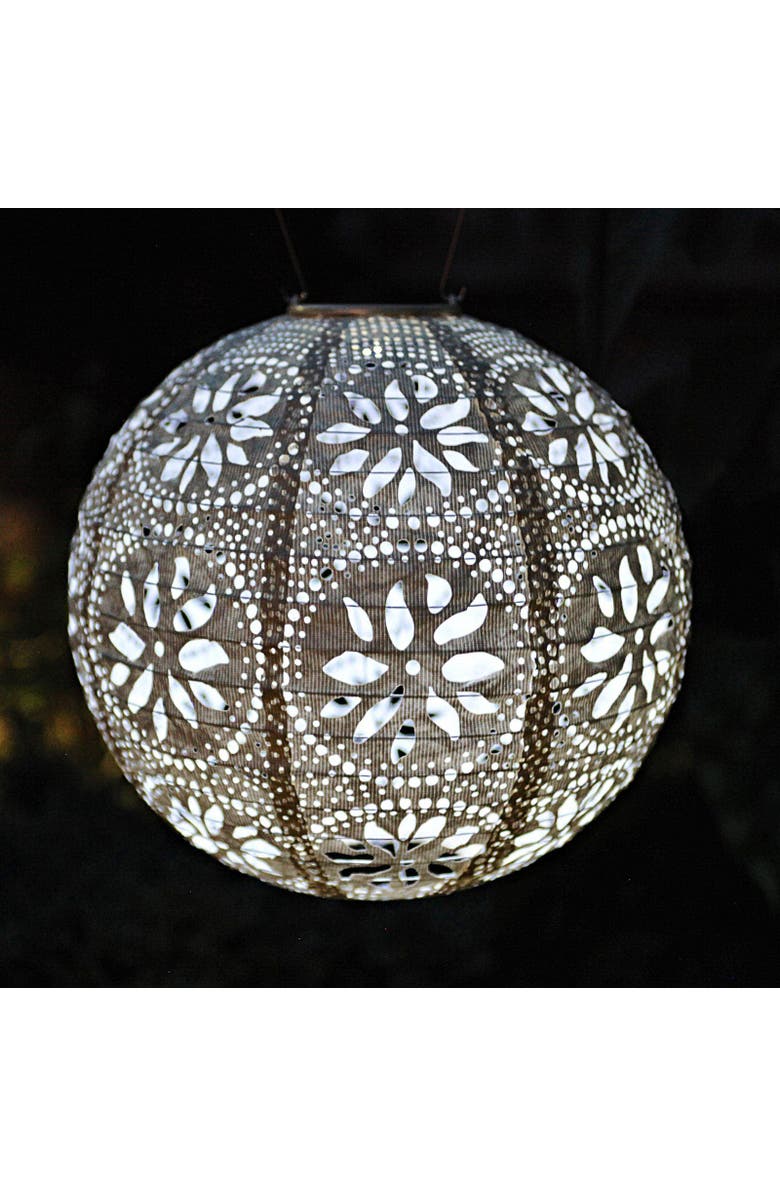 Allsop Home & Garden Soji Stella - Boho Globe Solar Lantern, Alternate, color, Metallic Emerald