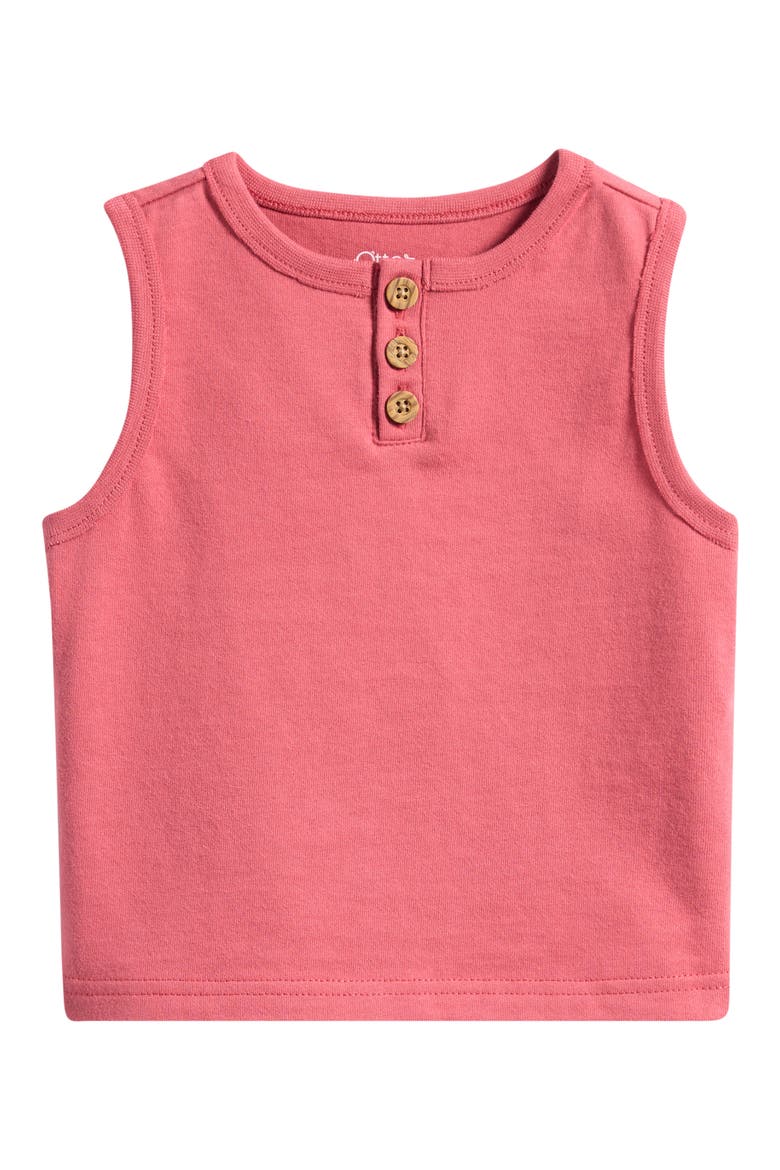 Kids' Henley Muscle Tank, Main, color, MESA MAUVE