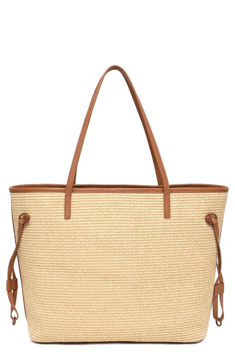 Kiera Woven Straw Tote