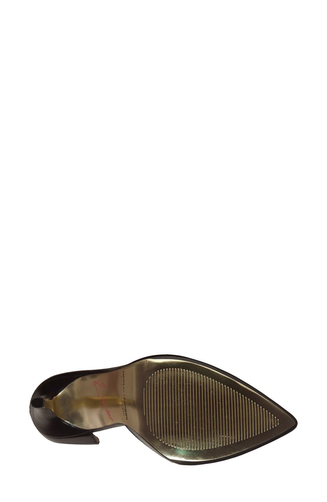 'Copertina' Pump, Alternate, color, BLACK LEATHER