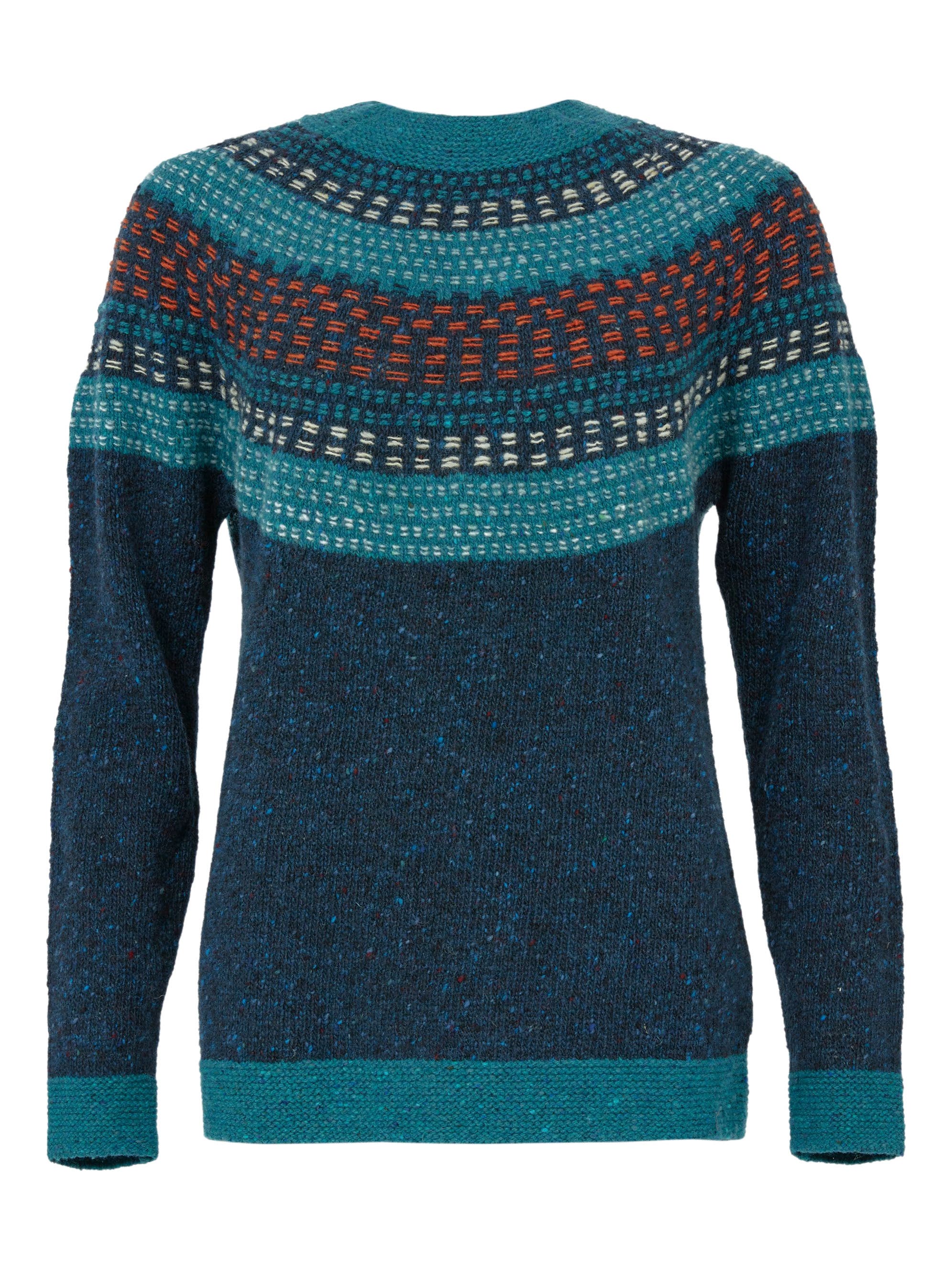 Float Stitch Yoke Donegal Sweater - image 2