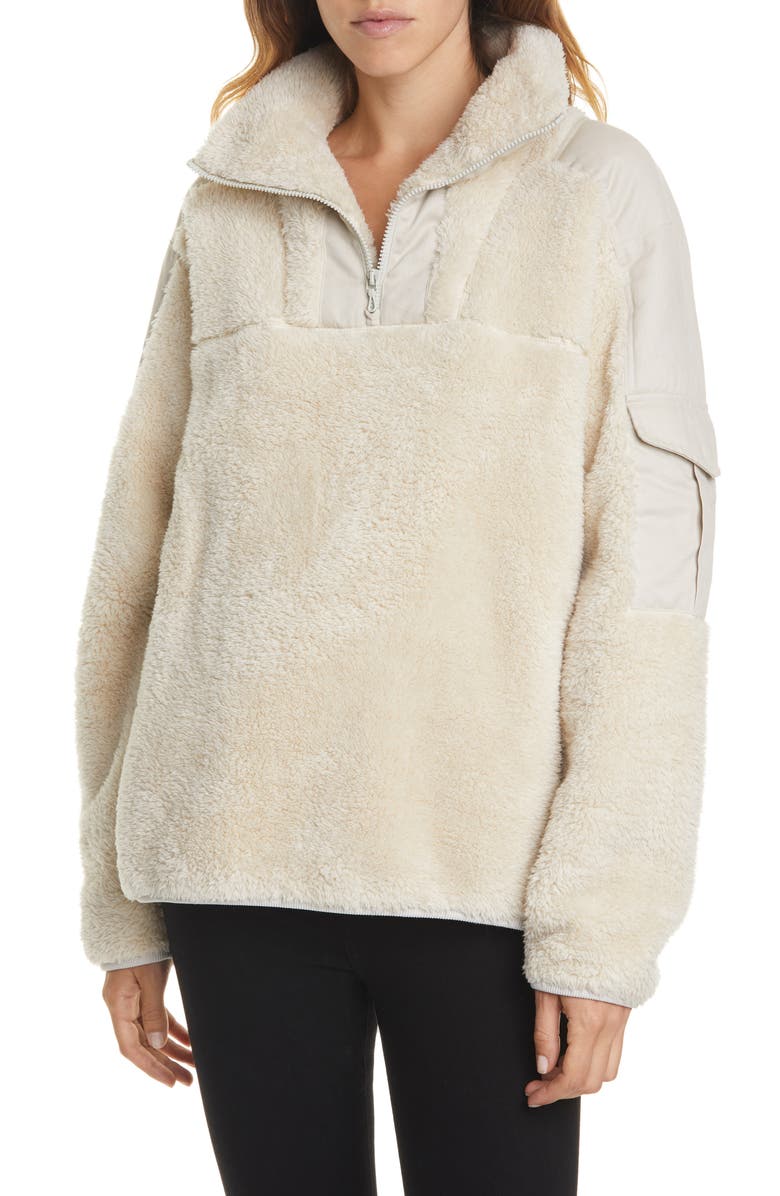 rag & bone Logan Recycled Polyester Fleece Pullover, Main, color, 