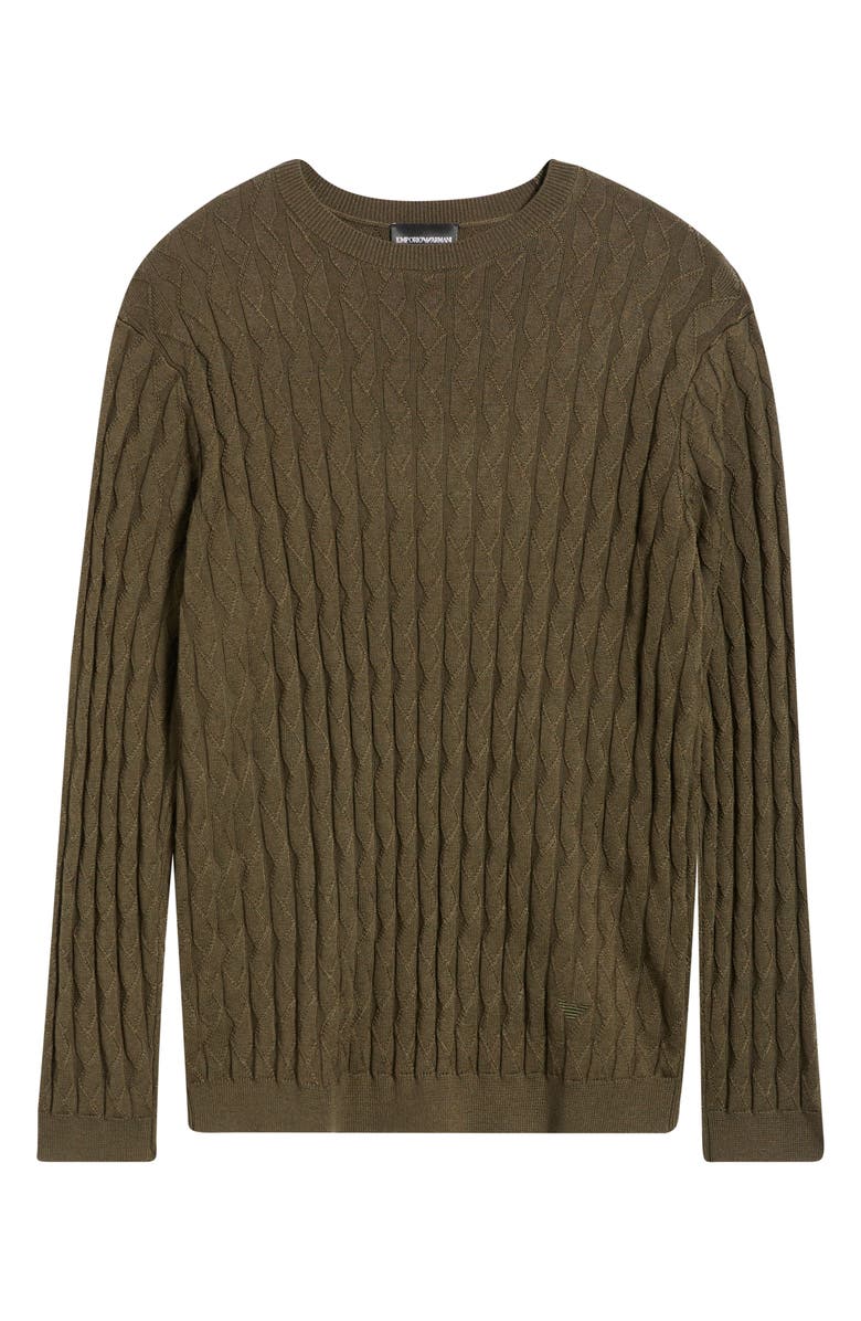 Emporio Armani Texture Knit Sweater, Alternate, color, Green
