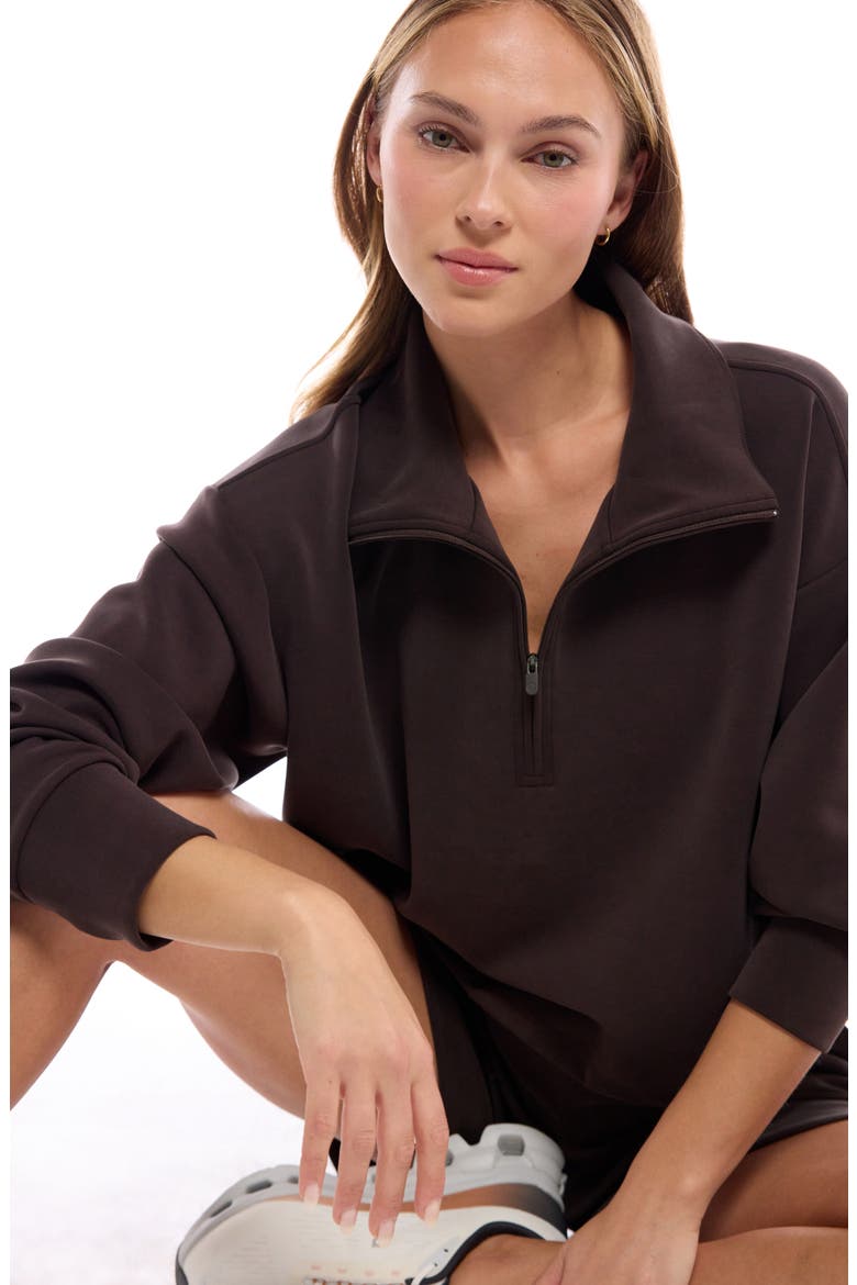 Ultrasoft Knit Half Zip Pullover, Alternate, color, BROWN MOLE