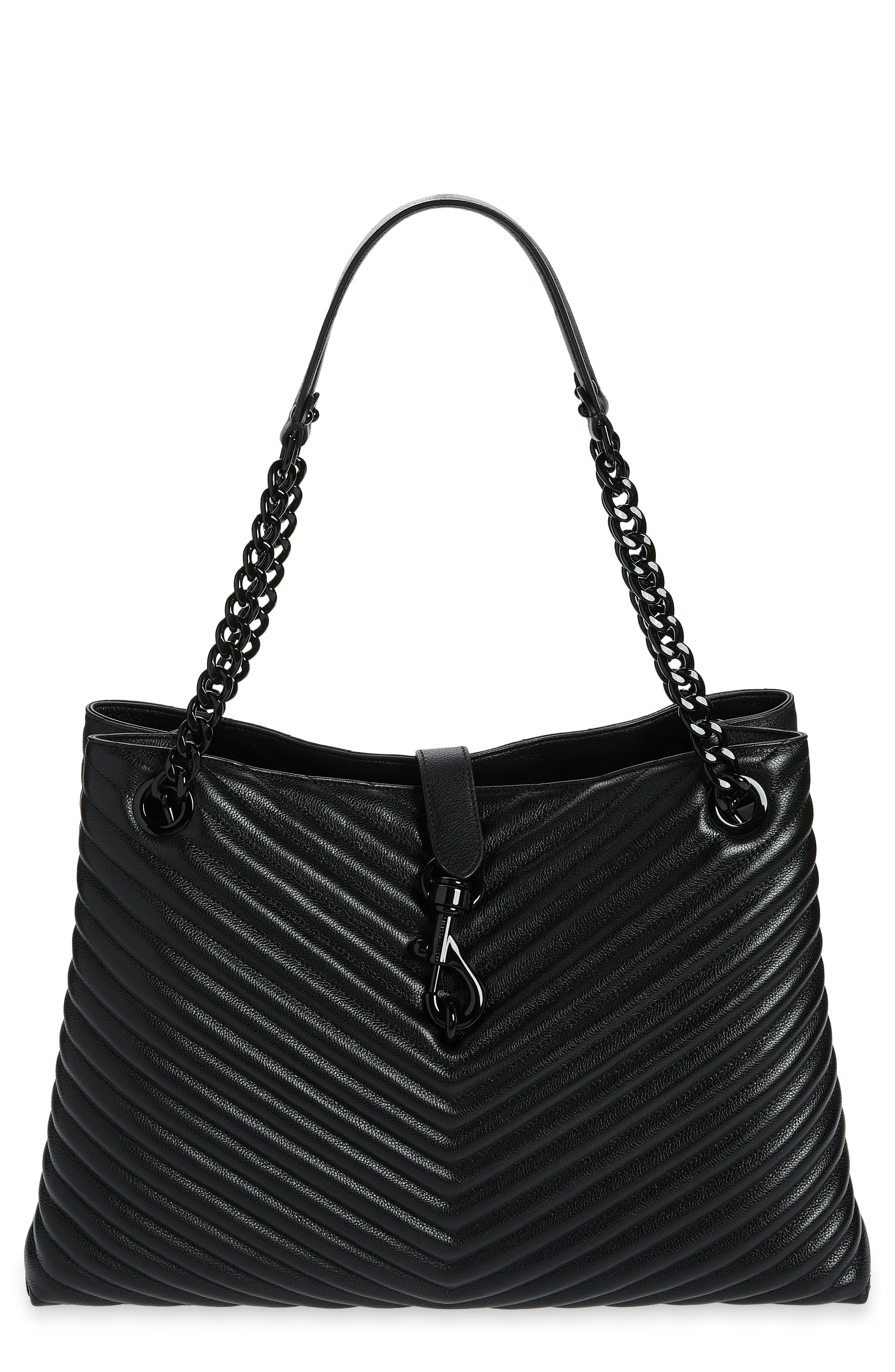 Rebecca Minkoff Edie Chevron Quilted Tote, Main, color, 