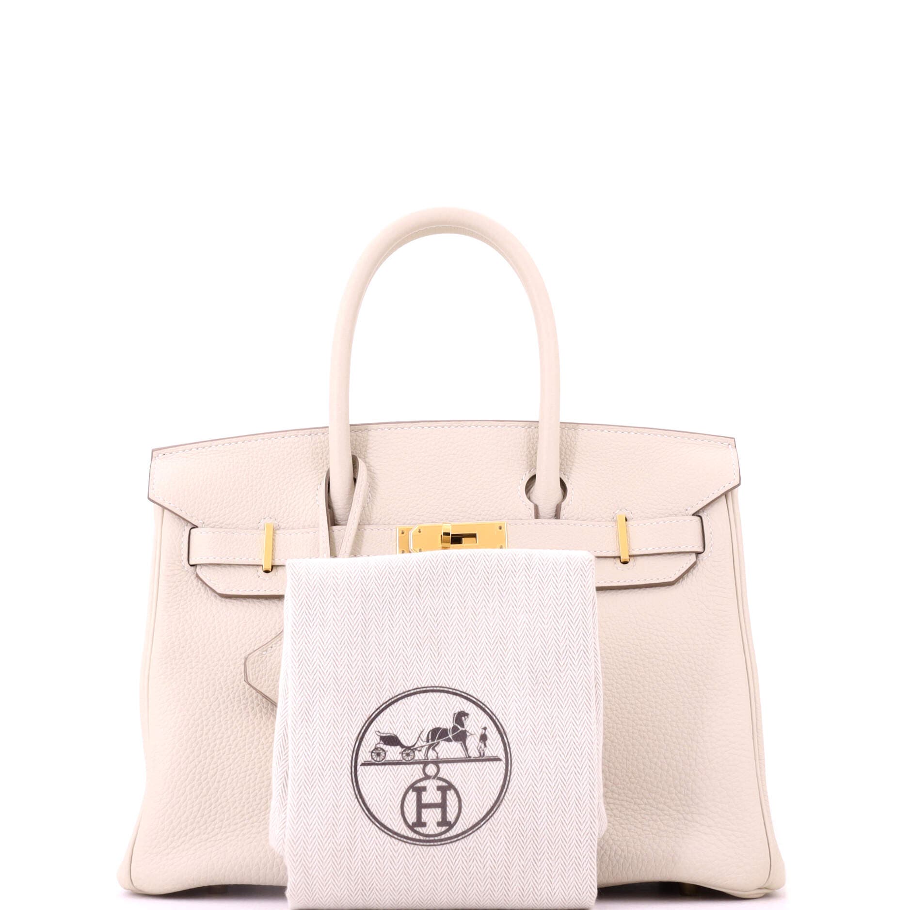 Pre-Owned Hermes Birkin Handbag Light Togo with Gold Hardware 30, Alternate, color, Craie