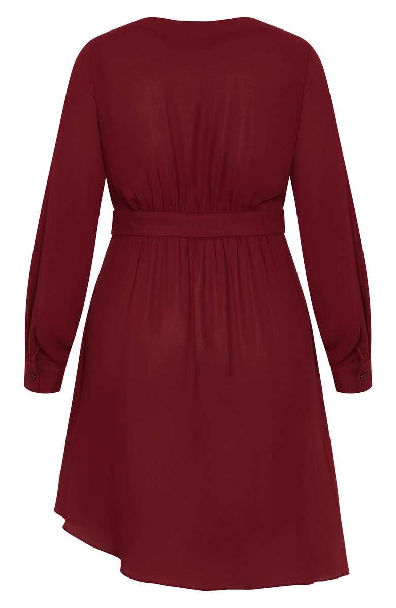 City Chic Sibara Long Sleeve Tunic Top, Alternate, color, 