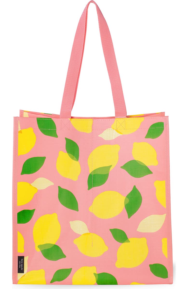 Kate Spade New York lemon toss grocery tote, Main, color,