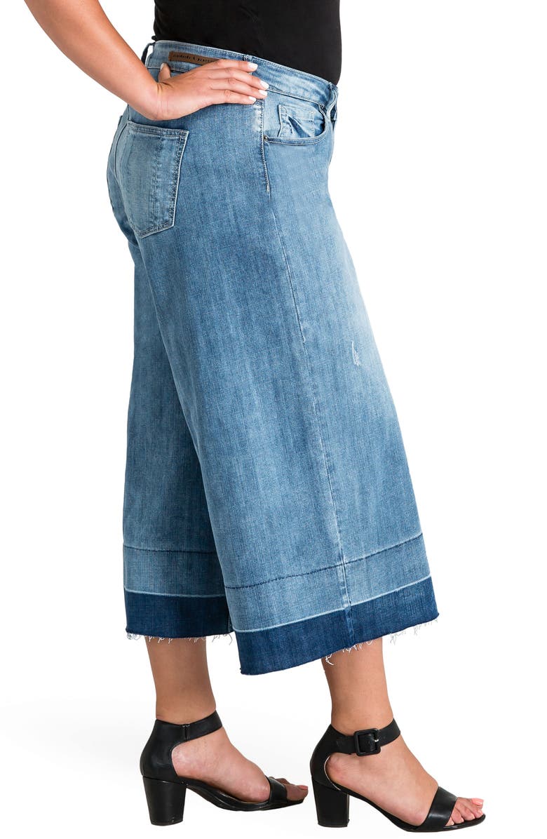 Standards & Practices Release Hem Denim Culottes, Alternate, color,