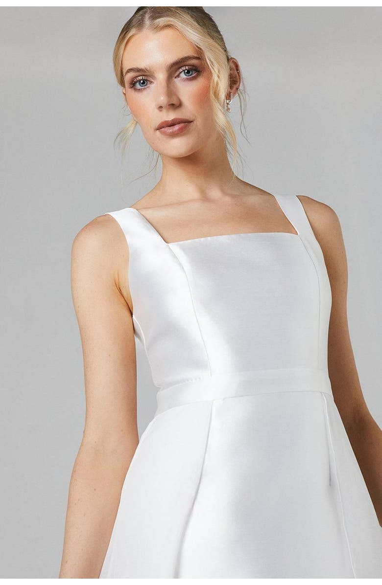 Coast Twill Mini Wedding Dress, Alternate, color, Ivory