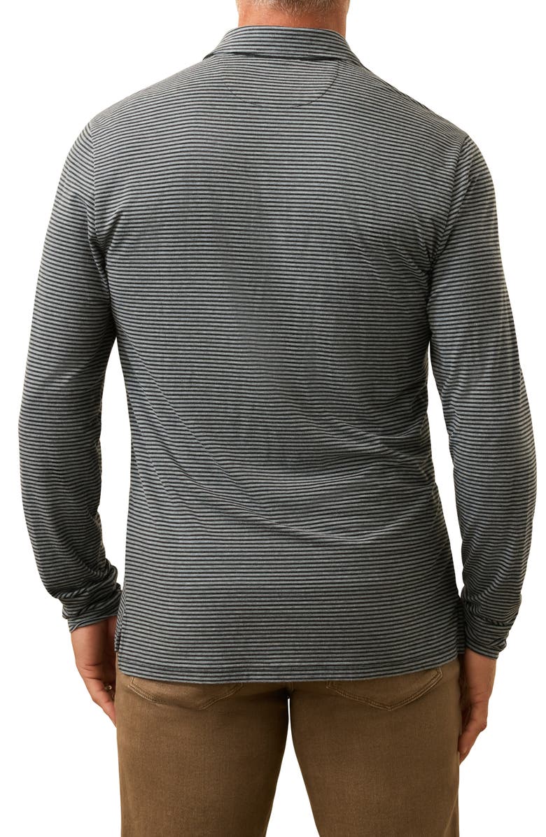 Faherty Movement Stripe Long Sleeve Polo, Alternate, color, Moonlight Point Stripe